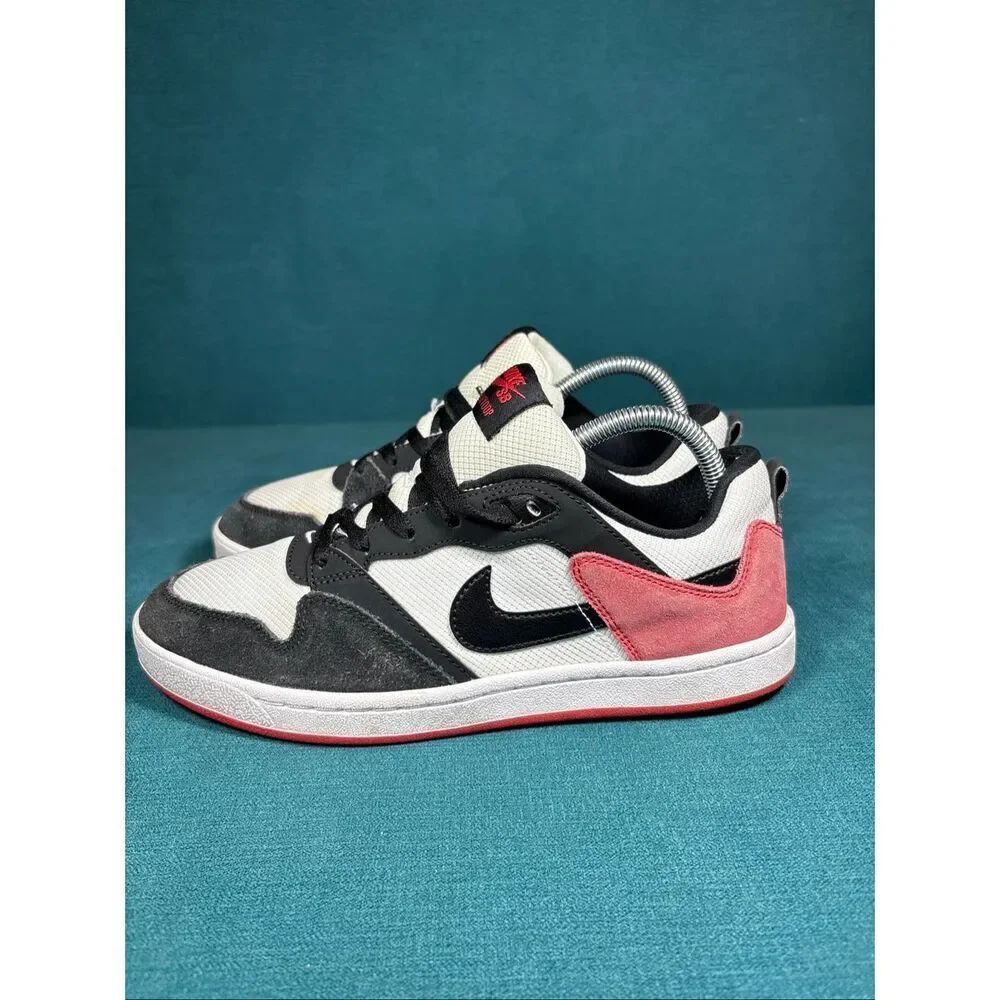 Nike SB Alleyoop Black White University Red Skate Shoes Men’s Size 8 CJ0882-102